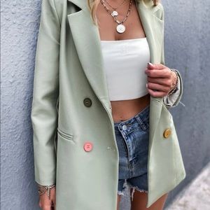 SHEIN pale green blazer
